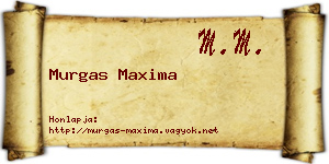 Murgas Maxima névjegykártya